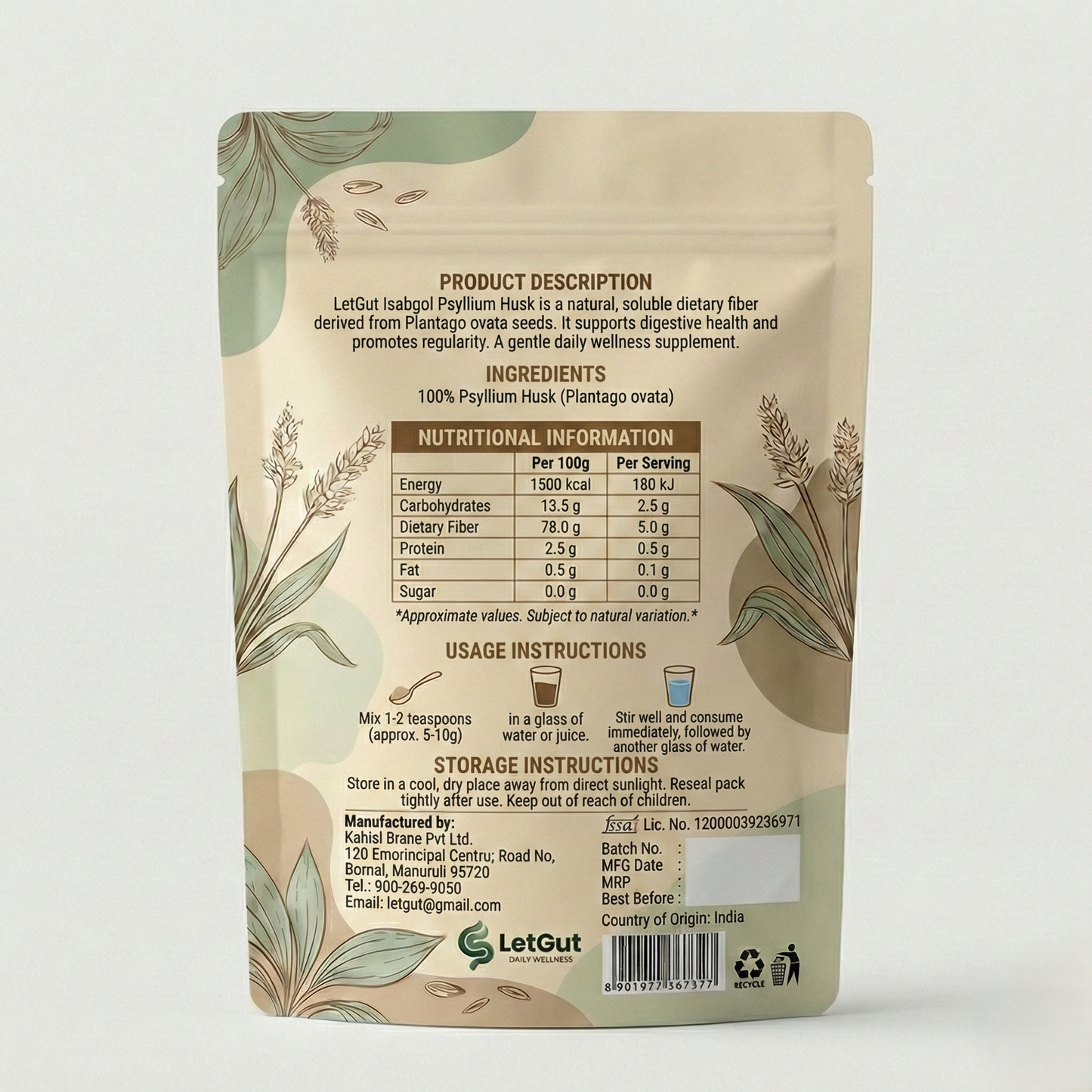 Psyllium Whole Husk Isabgol